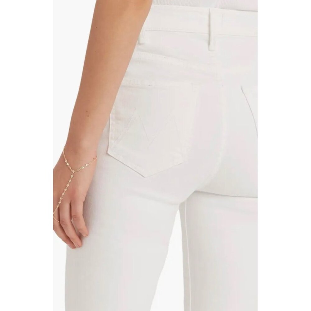 Mother Jeans The Hustler Ankle Fray Fairest of them all White 27 New With Tags - Picture 4 of 16